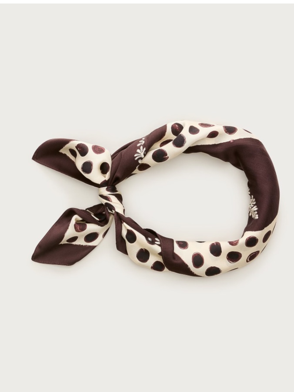 J crew smoked walnut Printed silk scarf